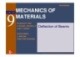 Lecture Mechanics of materials (Third edition) - Chapter 9: Deflection of beams