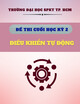 Đề thi cuối kỳ học kỳ 2 năm học 2018-2019 môn Điều khiển tự động