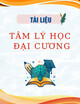 Tài liệu lý thuyết Tâm lý học đại cương